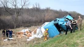 Semi-trailer truck crashes in ditch on I-80 near Colfax