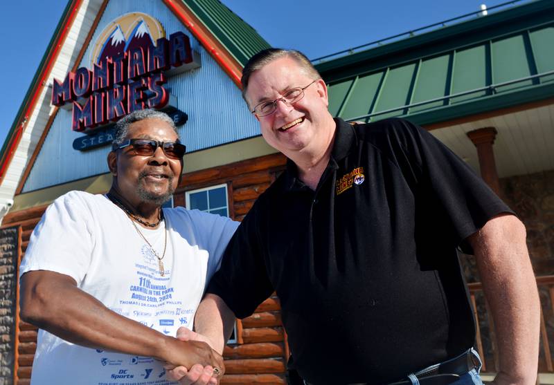 Terry Sallis and Dave Lilly have maintained a strong and important partnership for Carnival in the Park. Sallis founded the carnival 12 years ago. In the carnival's second year, Lilly, of Montana Mike's Steakhouse, provided free hamburgers and hotdogs for participants and has done so every year since then. Carnival in the Park returns Saturday, Aug. 23 at Aurora Park.