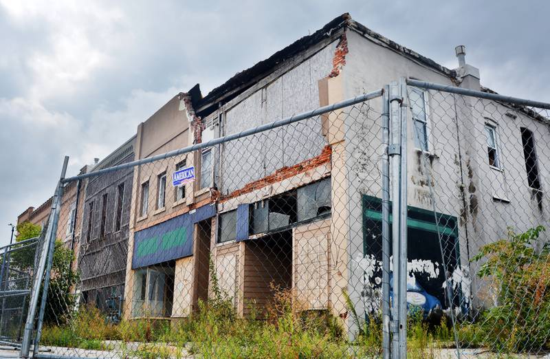 The property at 209 W. Second St. N. in downtown Newton was damaged by the 2020 derecho, but any repairs were ignored by the owner. The city took the owner of the building to court, citing safety concerns. Despite a settlement agreement being reached in 2023, the building still stands.