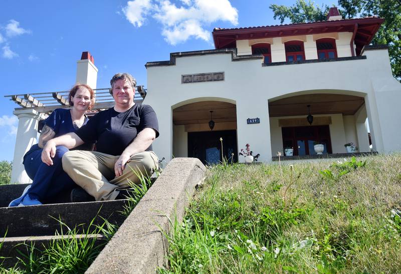 Megan and Philippe Couillez own the historic August Bergman House in Newton, which was recently broken into. Philippe was home when the break-in occurred on July 9 and got into an altercation with the suspect, who was subdued until police officers arrived to arrest the man minutes later. Video camera footage alerted Megan to the break in while she was at work.