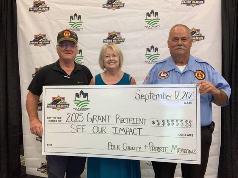 The Colfax Fire Department received $30,000 from the Prairie Meadows Community Betterment Grant Foundation.