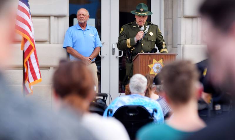 Representatives from all local law enforcement agencies participated in the Jasper County Law Enforcement Memorial service May 18 on the north side of the county courthouse in Newton. Officials from law enforcement agencies, the mayor of Newton and the police department's chaplain gave speeches during the ceremony.