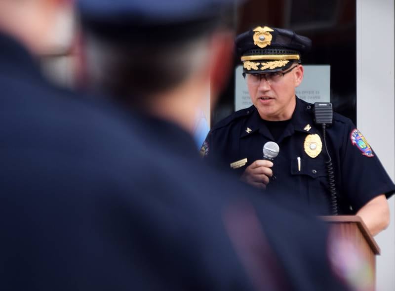 Representatives from all local law enforcement agencies participated in the Jasper County Law Enforcement Memorial service May 18 on the north side of the county courthouse in Newton. Officials from law enforcement agencies, the mayor of Newton and the police department's chaplain gave speeches during the ceremony.