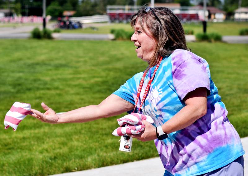 Eighth-grade students at Berg Middle School celebrate their last day as middle schoolers on May 26 by participating in carnival activities.