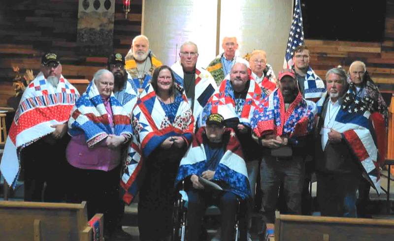 Receiving quilts Nov. 9 were 
Robert Berndt, Fred Davis, Douglas Durant, Paul Fields, Tom Hollander, 
Jerry Keenan, Kyle Kramer, Teresa Little, Dale Maki, Jerry McKim, 
Steve McKinstry (given earlier), Kimberly Nelson Pepper, Gary Skaggs, 
Danny Wickenkamp and Jerry Witte.