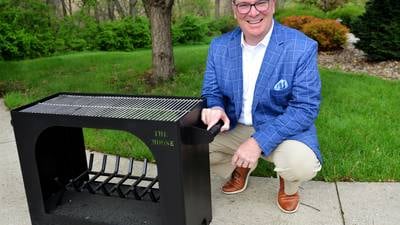 Newton man creates outdoor fireplace grill, which is now an entrant in Coolest Thing Made in Iowa contest
