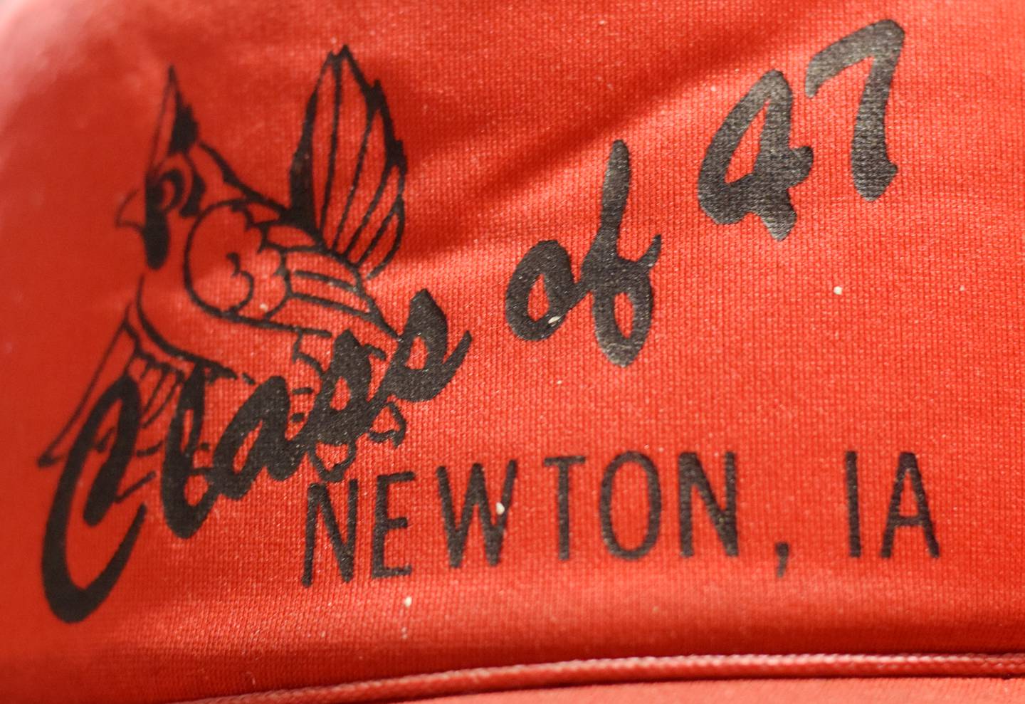 The Class of 1947 is printed on a hat owned by 93-year-old Avery Wilson.