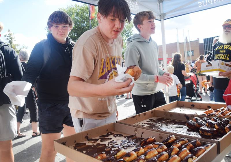 DMACC Newton Campus offered free donuts to visitors of the RVTV celebrations on Sept. 4 in downtown Newton.