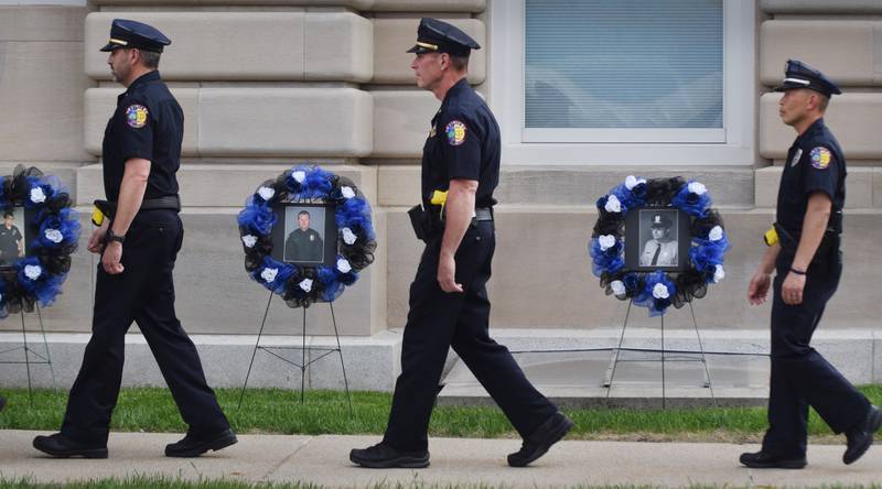 Representatives from all local law enforcement agencies participated in the Jasper County Law Enforcement Memorial service May 18 on the north side of the county courthouse in Newton. Officials from law enforcement agencies, the mayor of Newton and the police department's chaplain gave speeches during the ceremony.