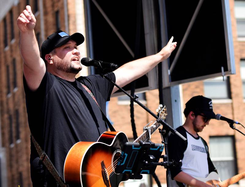 Micah Tyler performs during the inaugural Fierce Faith Music Worship Fest on June 19 in downtown Newton.