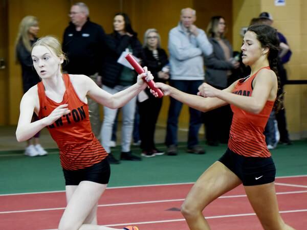 Cardinal hurdlers lead girls track team at LHC indoor