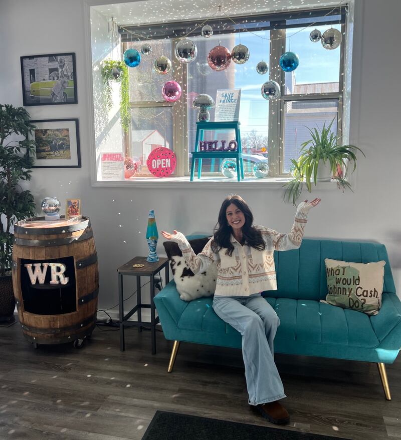 Kayci Bloethe, owner of Wild Roots Boutique and Suites, shows off her fun and funky design aesthetic in the business’s new location in Prairie City.