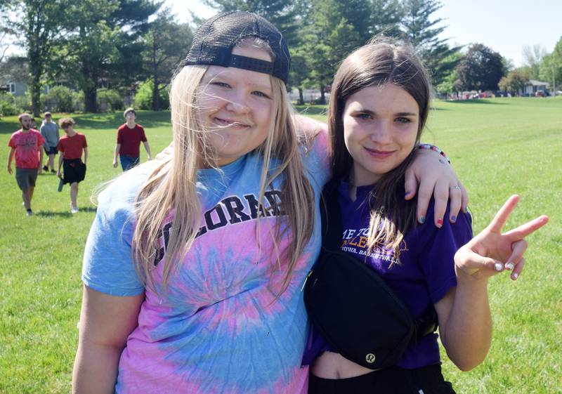 Eighth-grade students at Berg Middle School celebrate their last day as middle schoolers on May 26 by participating in carnival activities.