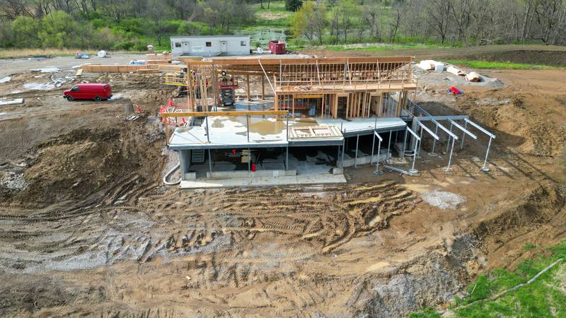 Construction crews are making progress on the Dana King Ceretti Environmental Education Center. Jasper County Conservation is still accepting donations for the project, and those who met certain milestones will be memorialized on a donor wall art piece.