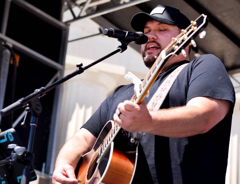 Micah Tyler performs during the inaugural Fierce Faith Music Worship Fest on June 19 in downtown Newton.