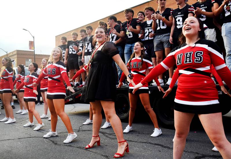 Newton High School holds its Homecoming Parade on Sept. 19 in downtown Newton. In addition to showing off Homecoming King Zane Munger and Homecoming Queen MeLayna Budinich, the event served as a community pep rally led by the cheerleaders, the Newton Pacesetters and varsity football team.