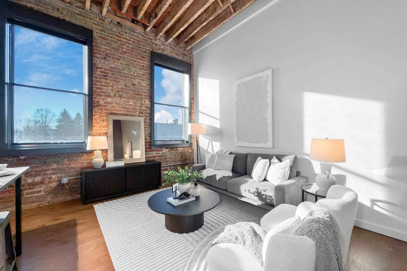 Plant 1 Lofts show off the historic character of the rehabiltated Maytag Buildings 16 and 50, such as the exposed wooden beams and exposed brick. The apartments are now fully developed and are ready for tenants. More information can be found at www.plant1lofts.com.