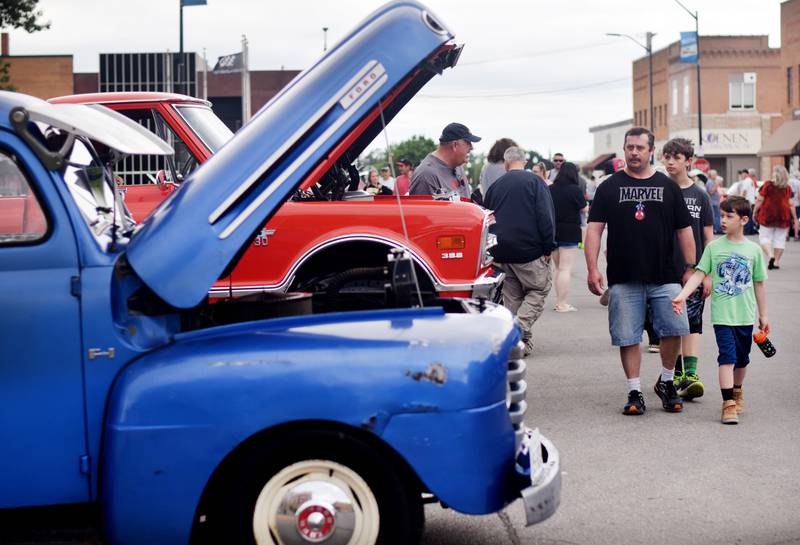 Several spiffed up cars were on display at the Newton Main Street Car Show during Newton Fest on June 8 in the town square.