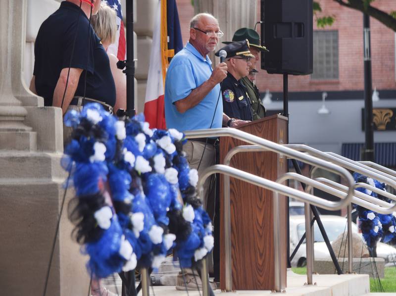 Representatives from all local law enforcement agencies participated in the Jasper County Law Enforcement Memorial service May 18 on the north side of the county courthouse in Newton. Officials from law enforcement agencies, the mayor of Newton and the police department's chaplain gave speeches during the ceremony.