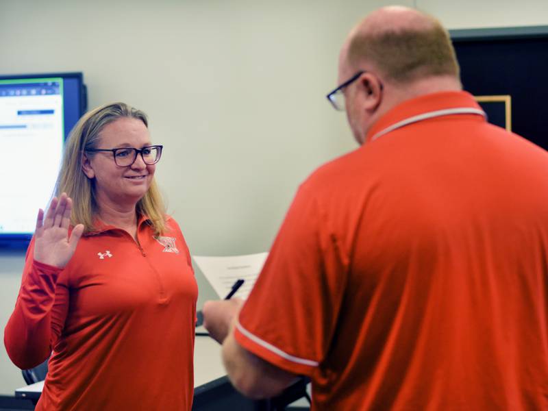 Hilary Foster officially steps in as Cody Muhs exits school board