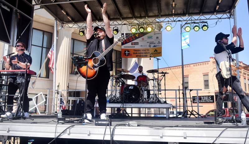 Micah Tyler performs during the inaugural Fierce Faith Music Worship Fest on June 19 in downtown Newton.