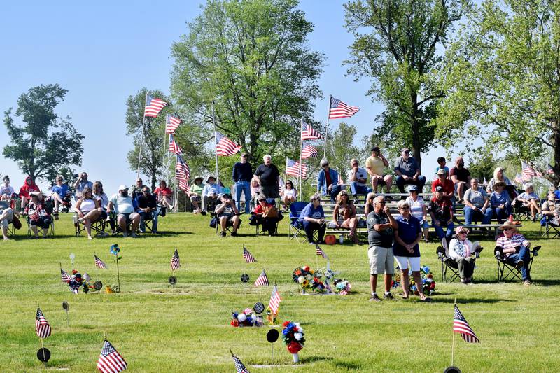 Local veterans observe Memorial Day during a ceremony on May 29 at Union Cemetery in Newton.