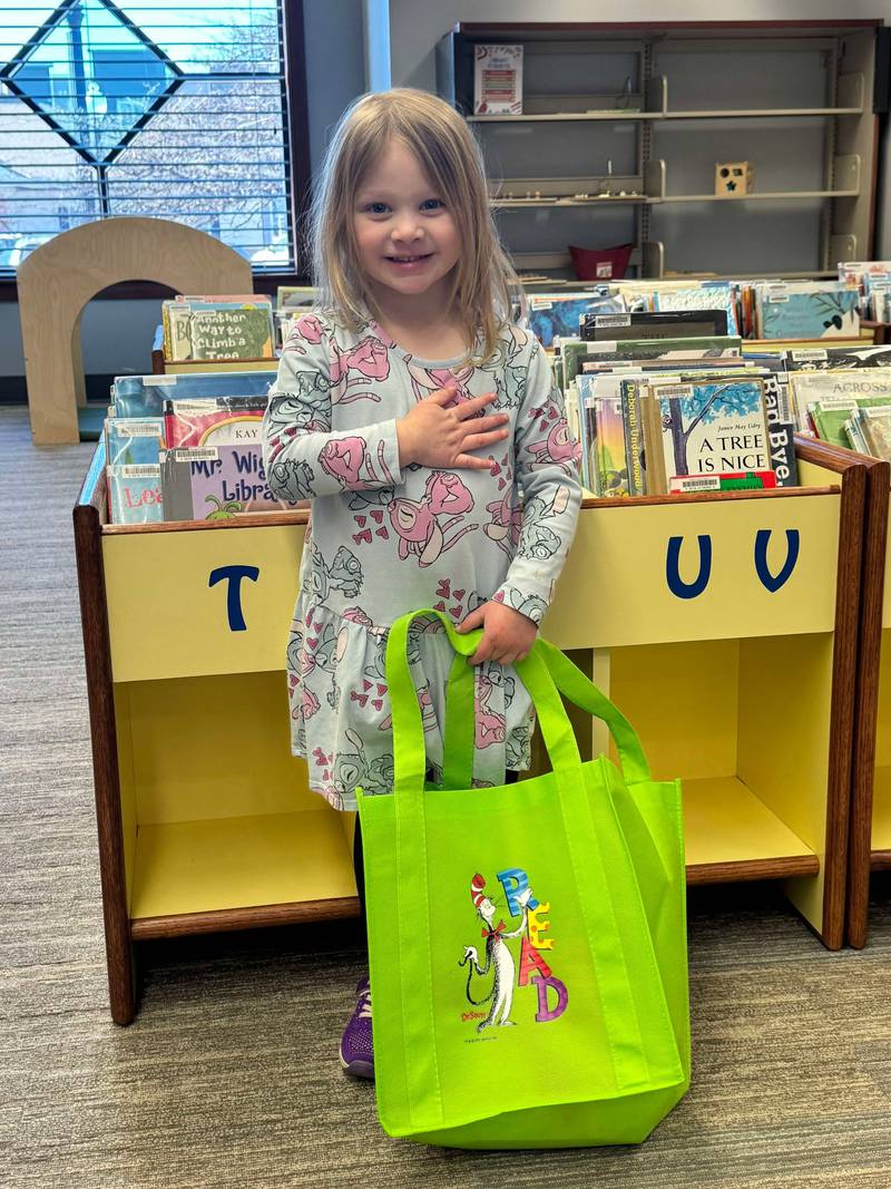 Three-year-old Eastyn Case recently completed the 1,000 Books Before Kindergarten program at the Newton Public Library.
