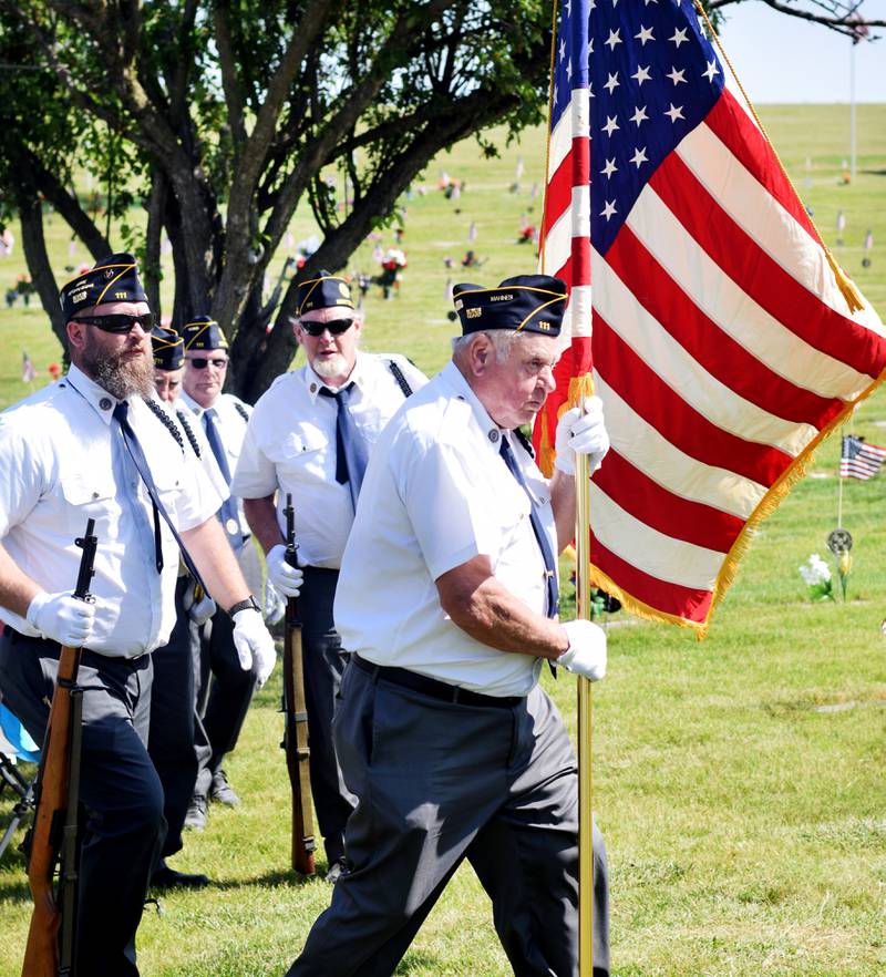 Local veterans observe Memorial Day during a ceremony on May 29 at Union Cemetery in Newton.