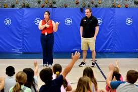 NASCAR driver pays a visit to Thomas Jefferson Elementary