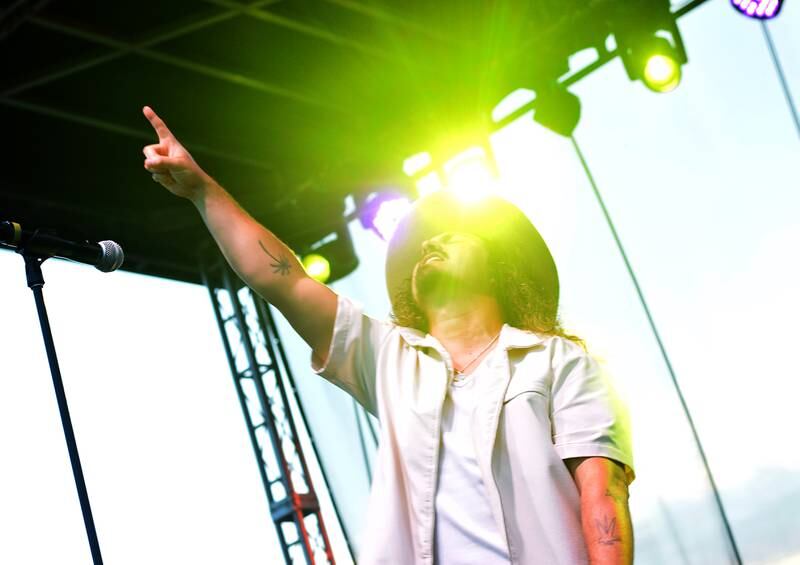 Jordan Feliz performs the headlining set of Fierce Faith Music Fest 2024 on June 15 at Community Heights Alliance Church.