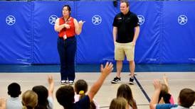 NASCAR driver pays a visit to Thomas Jefferson Elementary