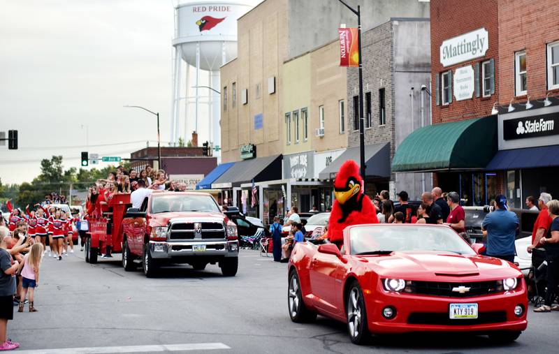 Newton High School holds its Homecoming Parade on Sept. 19 in downtown Newton. In addition to showing off Homecoming King Zane Munger and Homecoming Queen MeLayna Budinich, the event served as a community pep rally led by the cheerleaders, the Newton Pacesetters and varsity football team.