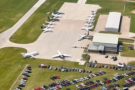 Newton Municipal Airport had nearly 50 aircraft stay during first NASCAR race