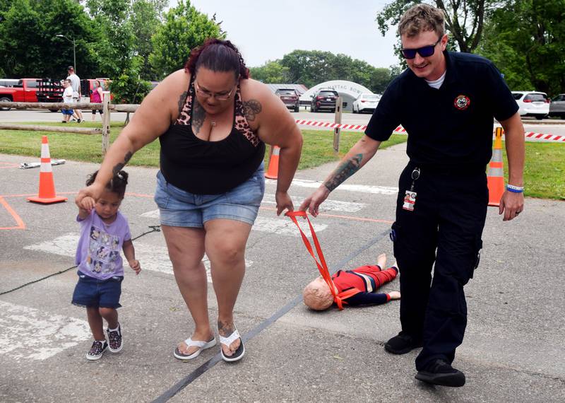 Local first responders show off emergency vehicles and have kids participate in an obstacle course as part of Safety Fest during Newton Fest on Saturday, June 10 at Maytag Park.