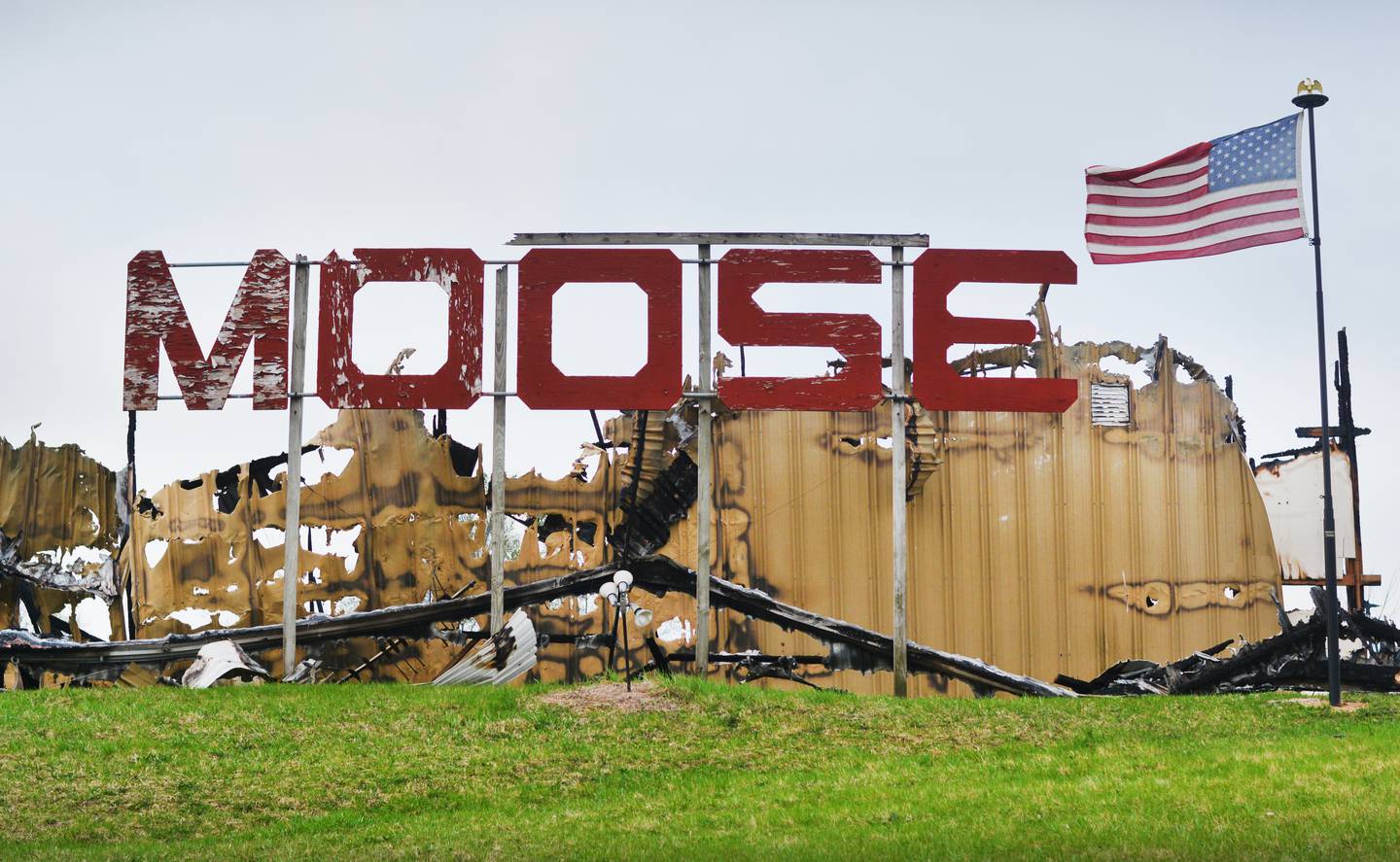 The local Moose Lodge caught fire around 9:30 a.m. Sunday in Newton, destroying the building. No injuries were reported.